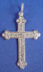 notice the designs on the front of this sterling silver cross