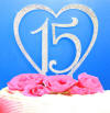 2 numbers with heart cake topper