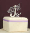 enchanted monogram cake topper with initial covered in crystals