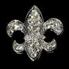 crystal fleur de lis wedding cake brooch jewelry