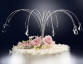 crystal drops wedding cake topper