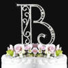 close-up of letter b cake topper
