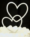 wmi double hearts #2 wedding cake topper