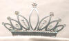 tiara wedding cake topper brushed metal with crystals