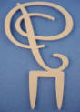 the back side of acrylic mirrored monogram toppers is gray