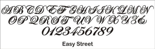 monogram wedding cake topper easy street font style