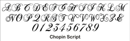 monogram wedding cake topper chopin font style