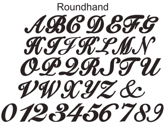 monogram wedding cake topper roundhand font style