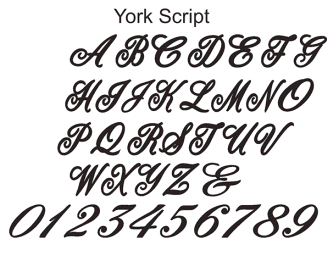 york script font for monogram cake topper