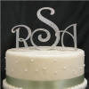 metal monogram wedding cake topper