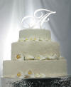 single letter monogram wedding cake topper
