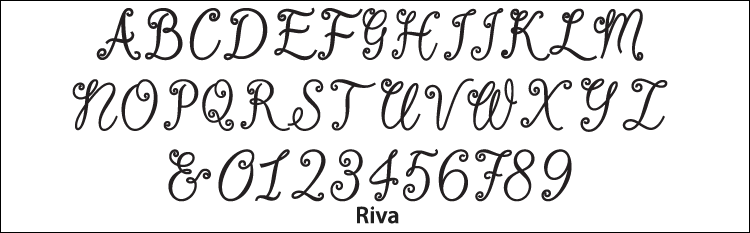 riva font for mongoram wedding cake topper initials