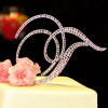 crystal wedding cake topper