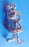 sterling silver snorkle girl charm