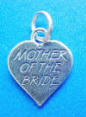 sterling silver mother of the bride heart charm