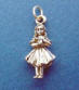 sterling silver 3-d girl holding book charm