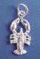 sterling silver crawfish charm