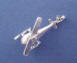 sterling silver 3-d helicopter charm blade on top does not move