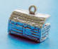 sterling silver 3-d treasure chest charm