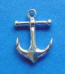 sterling silver 3-d anchor charm