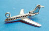 sterling silver 3-d 747 jet airplane charm