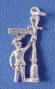 sterling silver New Orleans Bourbon Street sign charm