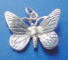 sterling silver 3-D butterfly charm