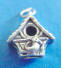 sterling silver birdhouse charm
