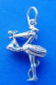 sterling silver stork with baby charm