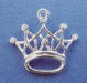 sterling silver cubic zirconia crown charm