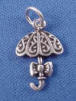 sterling silver umbrella new orleans wedding cake pull charm