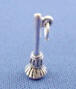 sterling silver jump the broom wedding day good luck charm