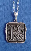 sterling silver impressions personalized monogrammed engraved necklace