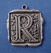 sterling silver letter r personalized necklace pendant