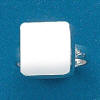 square sterling silver engraveable ring