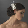 floral feather galore wedding hair comb brooch fascinator hair clip