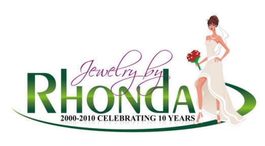 Jewelry by Rhonda new 2010 company logo to celebrate our 10th anniversary!