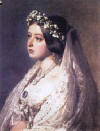queen victoria on her wedding day with her diadem of porcelain orange blossoms