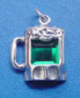 sterling silver green beer mug charm