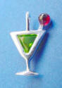 sterling silver apple-tini pendant