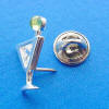 sterling silver martini pin