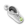 sterling silver august birthstone baby bootie charm
