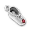 sterling silver july birthstone baby bootie charm