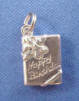 sterling silver 3-d happy birthday wraped gift box charm