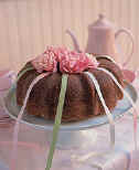Pictured here is a bundt cake - always a popular bridesmaid luncheon cake - with the charms in the center of the cake.