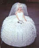 Barbie bride cake, charm cake, bridesmaid's charm cake