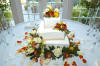 wedding cake with cake charms - the bridesmaids pulled the cake charms during the wedding reception, wedding charm cake
