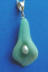 handcarved amazonite gemstone calla lily pendant