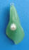 handcarved green aventurine calla lily pendant