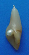 golden jade calla lily pendant